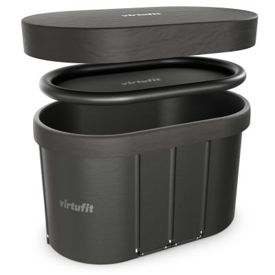 9. VIRTUFIT OVAL ICE BATH 500 LITERS ANTHRACITE WITH ACCESSORIES