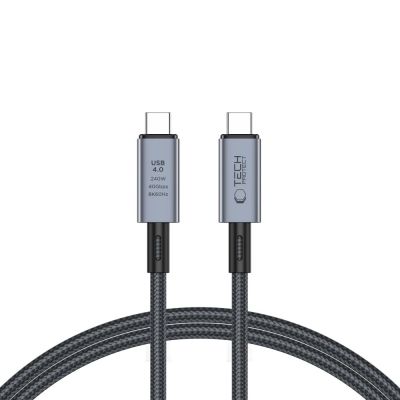 Tech-Protect UltraBoost Max USB-C 4.0 / USB-C 4.0 PD Cable 240W 8K 40Gbps 1m - Gray
