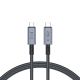 Tech-Protect UltraBoost Max USB-C 4.0 / USB-C 4.0 PD Cable 240W 8K 40Gbps 1m - Gray