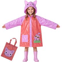 Children’s Rain Poncho, Pink, REDCLIFFS Size S