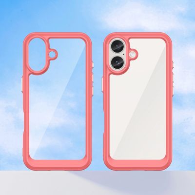 8. Outer Space Case with Gel Frame for iPhone 16 Plus - Red