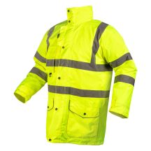 Hi-Vis 5-in-1 Work Jacket, Insulated, Yellow, Size L