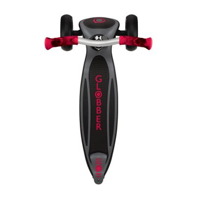 18. Globber Master Prime 3-Wheel Scooter / Black - New Red 664-102