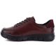 3. Women's leather platform shoes in burgundy Vinceza 133130