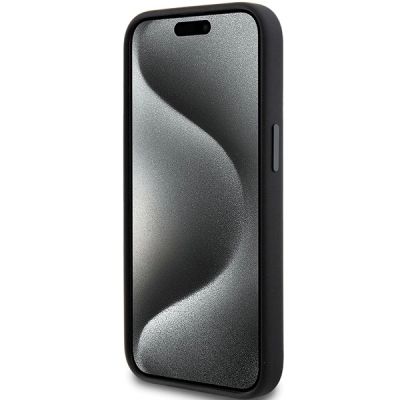 5. Karl Lagerfeld Silicone Choupette Metal Pin case for iPhone 15 Plus / 14 Plus - black