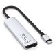 4. Satechi 4-in-1 USB-C Slim Multiport Adapter 4K - Aluminum Adapter for USB-C Mobile Devices (USB-C, 4K HDMI, 2x USB-A) (Silver)