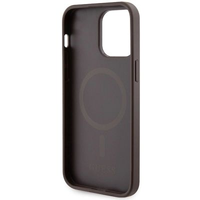 7. Guess 4G Printed Stripes MagSafe case for iPhone 15 Pro Max - brown