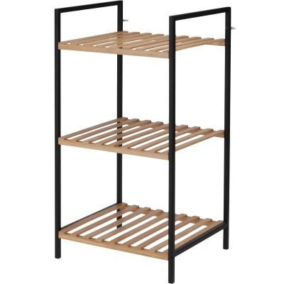 7. SHELF SHOE RACK 3 LEVELS 38x32.5x70CM BAMBOO EXCELLENT HOUSEWARE