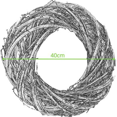 5. DECORATIVE WREATH 40 CM WHITE