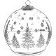 5. DECORATIVE GLASS LED BAUBLE 12 CM SPARKLING ROTATING – WHITE