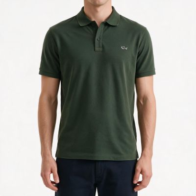 9. Paul&Shark men's polo shirt, olive cotton, 99311001-89 – classic, sporty elegance