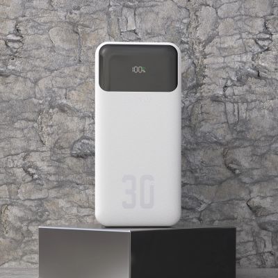 2. Dudao K15Max 30000mAh PD 22.5W Powerbank with USB-C and Lightning Cables - White