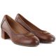 3. Women's pumps, brown block heels, Potocki SZ12788