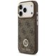 2. Guess 4G Strass Logo & Big Strap Metal Buttons MagSafe Case for iPhone 17 Pro - Brown