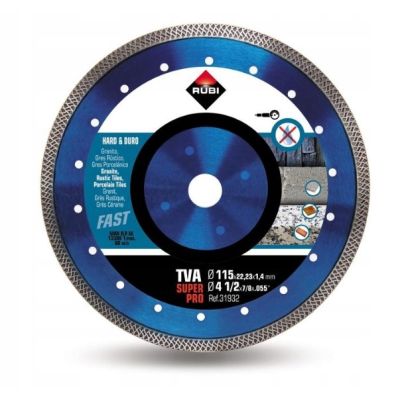 Diamond blade for hard materials, Turbo VIPE rim