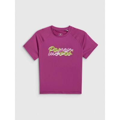 7. Girls' quick-drying sports T-shirt 4F 4FJRSS26TFTSF2386-53S