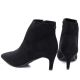 10. Women's insulated ankle boots with a low heel, suede, black, Sergio Leone BT-65