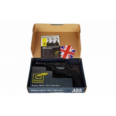 10. WEBLEY MKVI .455 Police revolver, cal. 5.5 mm, Diabolo, 6-shot cartridges, 4" barrel, CO2 Battlefield Ekp do17J