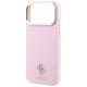 6. Guess Saffiano Small 4G & Classic Logo MagSafe Case for iPhone 18 Pro / 17 Pro – Pink