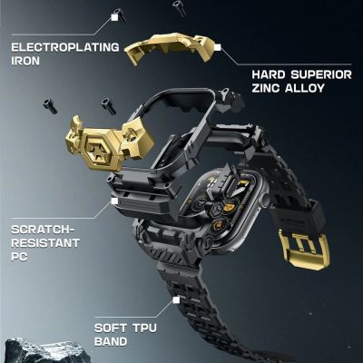 4. Supcase Unicorn Beetle Ore Case for Apple Watch 10/11 (46 mm) - Black and Gold