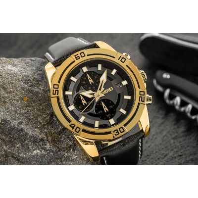 4. Men's Watch Skmei 9156GDBK + BOX