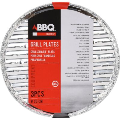 8. ALUMINUM GRILL TRAYS DIAMETER 34 CM 3 PCS