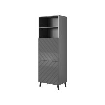 ABETO display cabinet 60x40xH176.5 graphite/glossy graphite