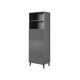 ABETO display cabinet 60x40xH176.5 graphite/glossy graphite