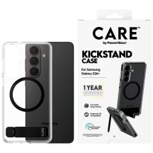 CARE by PanzerGlass Black Kickstand & QI Case for Samsung Galaxy S26+ - Transparent