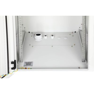 17. Digitus 19" 16U 600x600 wall-mounted network cabinet, solid door, gray, undivided, assembled, IP55, 100kg
