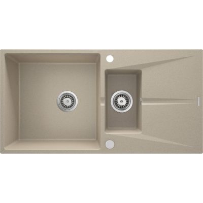 1.5-bowl granite sink with drainer