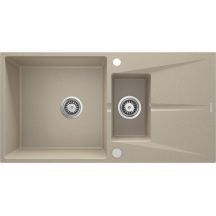1.5-bowl granite sink with drainer