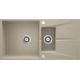 1.5-bowl granite sink with drainer