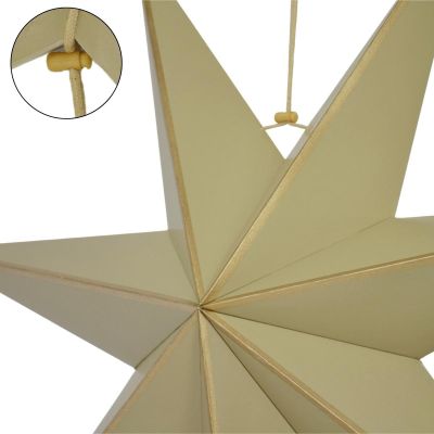 14. DECORATIVE HANGING PAPER STAR FSC 18x75CM BEIGE 7 ARMS MICA
