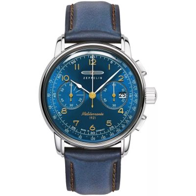Men's ZEPPELIN Mediterranee Chronograph Watch 9670-3 + BOX