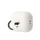 3. Karl Lagerfeld KLAP2RUNCHH AirPods Pro 2 cover white/white Silicone Choupette Head 3D