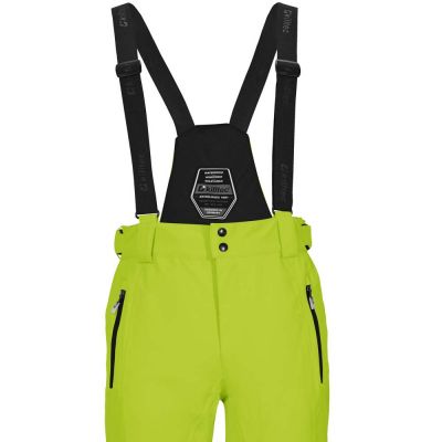 3. Killtec Enosh men's ski pants green breathable waterproof with adjustable suspenders yellow (30920/766)