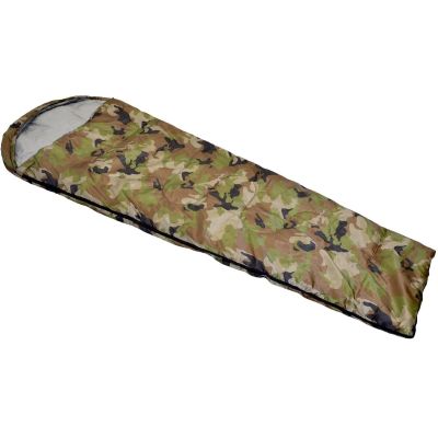 34. CAMO TOURIST SLEEPING BAG 210x80x50CM WITH ENERO CAMP COMPRESSION