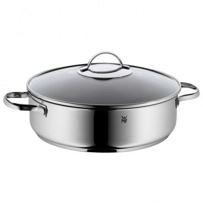WMF 0761406380 Coated braising pan 28 cm, rim, glass lid