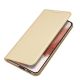 4. Dux Ducis Skin Pro Case for Samsung Galaxy S23+ Flip Card Wallet Stand Gold