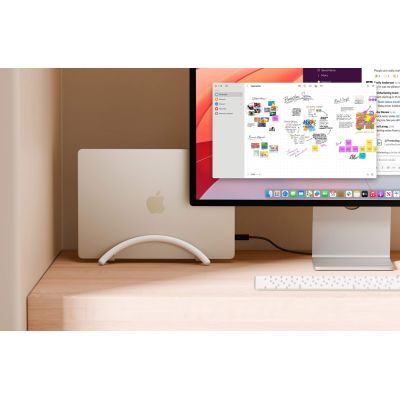 4. Aluminum stand for MacBook, Notebook (white)