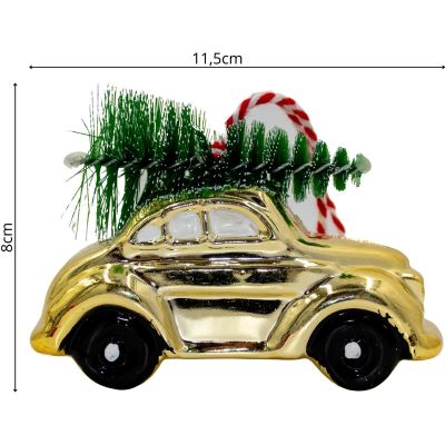 14. HANGING DECORATION BAUBLE CAR GOLDEN