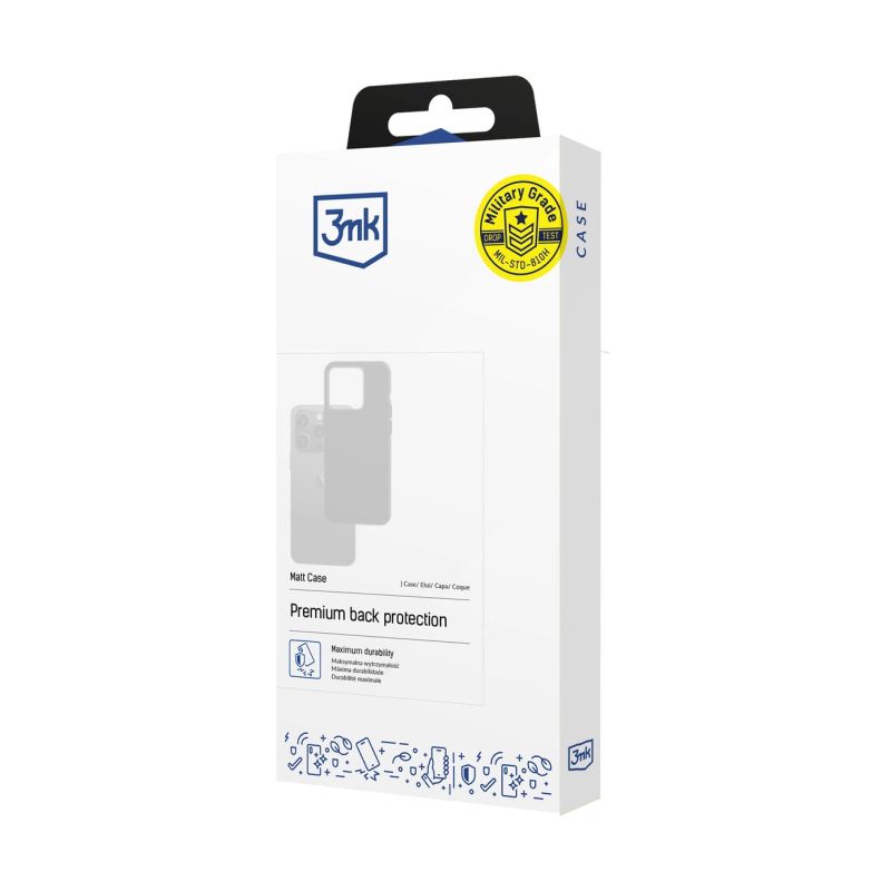 2. 3mk Matt Case for ZTE Blade A73 - Black