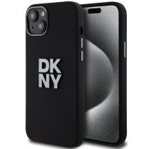 DKNY Liquid Silicone Metal Logo case for iPhone 15 Plus / 14 Plus - black