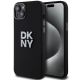 DKNY Liquid Silicone Metal Logo case for iPhone 15 Plus / 14 Plus - black