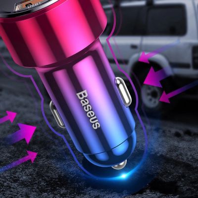 16. Baseus Magic Series PPS CCMLC20C-01 car charger 45W USB-C PD / USB-A QC - black