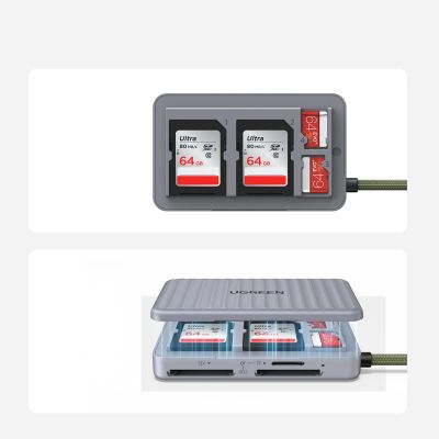 7. Ugreen CM868 USB-C Memory Card Reader - Gray