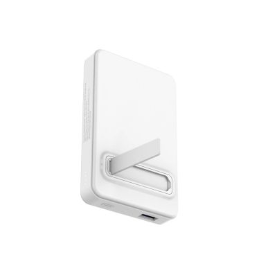 7. Powerbank Wozinsky WLWP-10KA0Y3WS 22.5W PD Qi2 10000 mAh, with stand, 1x USB-A, 1x USB-C - white