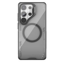 Nillkin Iceblade Prop Magnetic Case with Camera Cover and Stand Compatible with MagSafe for Samsung Galaxy S26 Ultra - Transparent Black