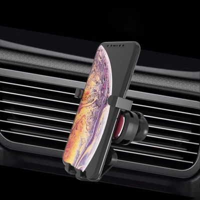 9. Gravity smartphone car holder for air vent with air freshener silver (YC06)